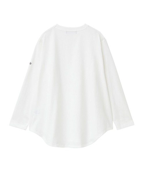LOGEMENT DE CLAIRE（ロジュモンドクレール）の「定番ラウンドヘムロングTシャツ（Tシャツ/カットソー・レディース・モカ/ホワイト×ブラック/オフホワイト/ブラック・FREE）」の10枚目の写真