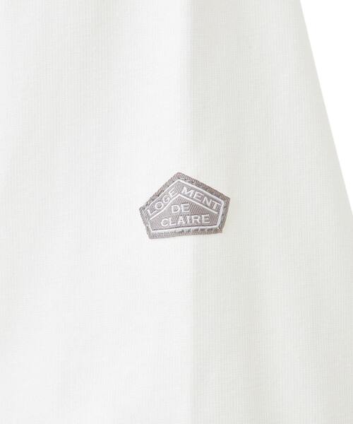 LOGEMENT DE CLAIRE（ロジュモンドクレール）の「定番ラウンドヘムロングTシャツ（Tシャツ/カットソー・レディース・モカ/ホワイト×ブラック/オフホワイト/ブラック・FREE）」の18枚目の写真