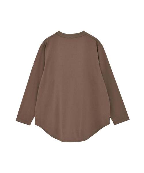 LOGEMENT DE CLAIRE（ロジュモンドクレール）の「定番ラウンドヘムロングTシャツ（Tシャツ/カットソー・レディース・モカ/ホワイト×ブラック/オフホワイト/ブラック・FREE）」の8枚目の写真