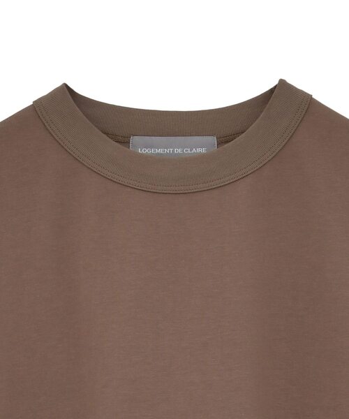 LOGEMENT DE CLAIRE（ロジュモンドクレール）の「定番ラウンドヘムロングTシャツ（Tシャツ/カットソー・レディース・モカ/ホワイト×ブラック/オフホワイト/ブラック・FREE）」の17枚目の写真