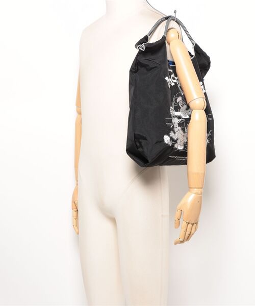 Ball&Chain（ボールアンドチェーン）の「[Ball&Chain]shopping bag-MICKEY＆MINNIE(M)（エコバッグ/サブバッグ・レディース・ブラック/ベージュ・M）」の15枚目の写真