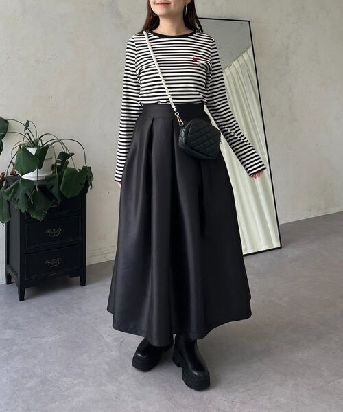 prose verse(プロズヴェール)の「ハート刺繍ボーダーロンT(Tシャツ/カットソー・レディース・ブラック系その他2/ブラック系その他・LARGE/MEDIUM)」の9枚目の写真