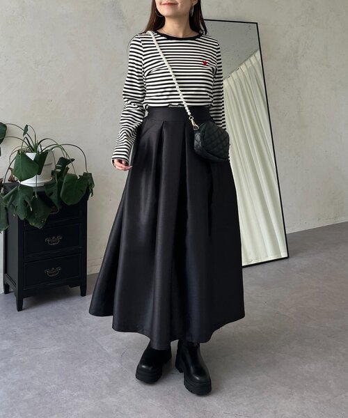 prose verse(プロズヴェール)の「ハート刺繍ボーダーロンT(Tシャツ/カットソー・レディース・ブラック系その他2/ブラック系その他・LARGE/MEDIUM)」の10枚目の写真