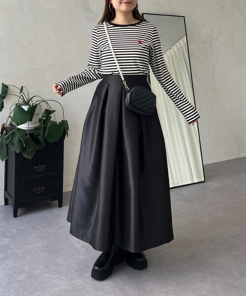 prose verse(プロズヴェール)の「ハート刺繍ボーダーロンT(Tシャツ/カットソー・レディース・ブラック系その他2/ブラック系その他・LARGE/MEDIUM)」の11枚目の写真