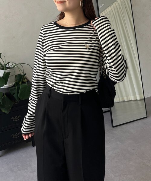 prose verse(プロズヴェール)の「ハート刺繍ボーダーロンT(Tシャツ/カットソー・レディース・ブラック系その他2/ブラック系その他・LARGE/MEDIUM)」の19枚目の写真