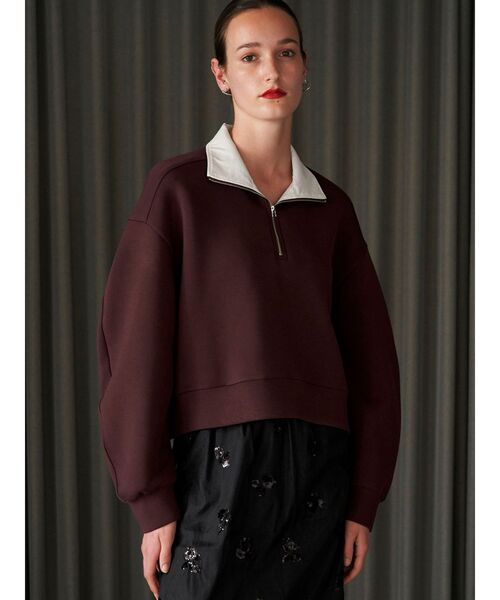 ELENDEEK（エレンディーク）の「ハーフジップカットソー（Tシャツ/カットソー・レディース・ネイビー/ブラウン/グレー・FREE）」の13枚目の写真