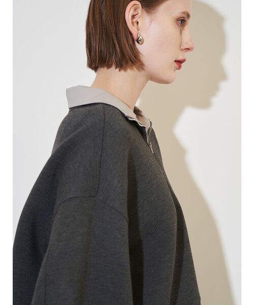 ELENDEEK（エレンディーク）の「ハーフジップカットソー（Tシャツ/カットソー・レディース・ネイビー/ブラウン/グレー・FREE）」の16枚目の写真