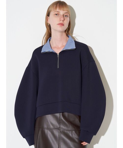 ELENDEEK（エレンディーク）の「ハーフジップカットソー（Tシャツ/カットソー・レディース・ネイビー/ブラウン/グレー・FREE）」の21枚目の写真