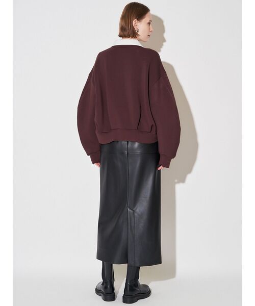 ELENDEEK（エレンディーク）の「ハーフジップカットソー（Tシャツ/カットソー・レディース・ネイビー/ブラウン/グレー・FREE）」の4枚目の写真