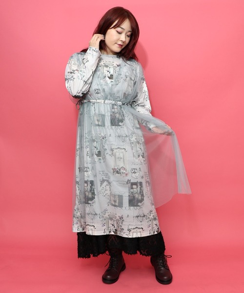 iS ScoLar（イズスカラー）の「蝶刺繍レース切替シャツ