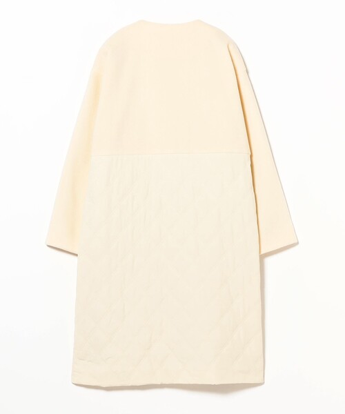 B:MING by BEAMS（ビーミングバイビームス）の「ドッキング コート（ノーカラーコート・レディース・オリーブ/ブラック/ホワイト系その他5・MEDIUM/SMALL）」の9枚目の写真