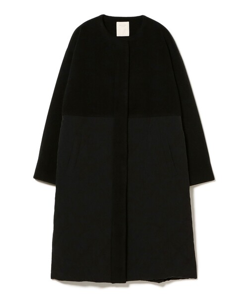 B:MING by BEAMS（ビーミングバイビームス）の「ドッキング コート（ノーカラーコート・レディース・オリーブ/ブラック/ホワイト系その他5・MEDIUM/SMALL）」の11枚目の写真