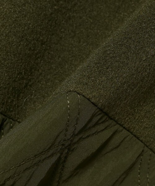 B:MING by BEAMS（ビーミングバイビームス）の「ドッキング コート（ノーカラーコート・レディース・オリーブ/ブラック/ホワイト系その他5・MEDIUM/SMALL）」の18枚目の写真