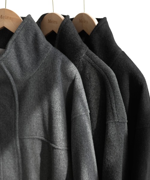 Meiru(メイル)の「スタンドカラーロングコート(その他アウター・レディース・グレー/ブラック/チャコール・LARGE/MEDIUM/SMALL)」の16枚目の写真