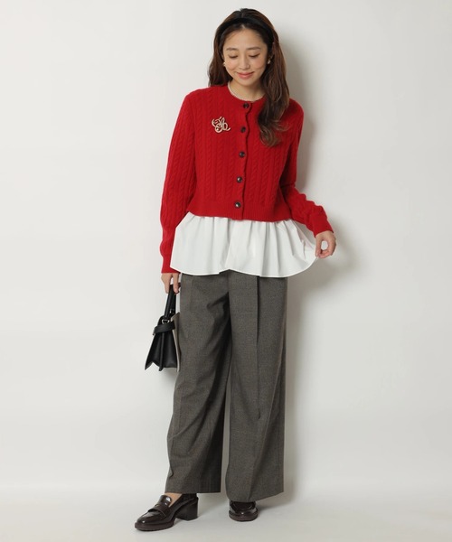 ウールカシミヤペプラムカーデ（ニット/セーター）｜JUSGLITTY（ジャス