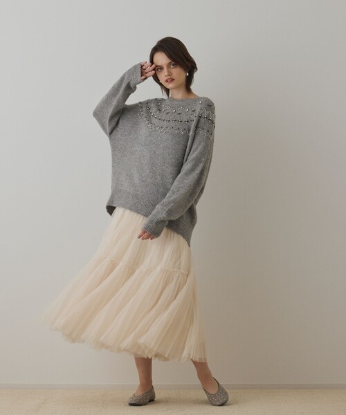 ダイアグラム刺繍トップス まりまま GRACE CONTINENTAL（グレースコンチネンタル） SALEセール50%OFF