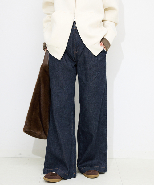 Healthy denim(ヘルシーデニム)の「Healthy DENIM/ヘルシーデニム バギーデニム Radish H68332203(デニムパンツ・レディース・ブルー/ネイビー・23cm/24cm/25cm)」の11枚目の写真