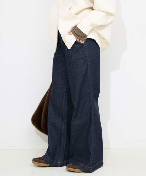 Healthy denim(ヘルシーデニム)の「Healthy DENIM/ヘルシーデニム バギーデニム Radish H68332203(デニムパンツ・レディース・ブルー/ネイビー・23cm/24cm/25cm)」の12枚目の写真