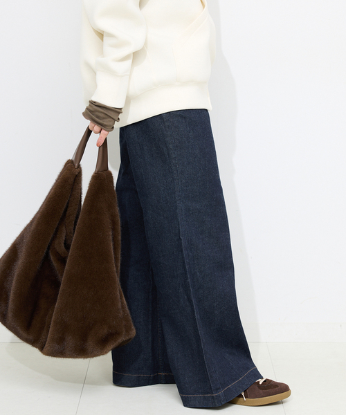 Healthy denim(ヘルシーデニム)の「Healthy DENIM/ヘルシーデニム バギーデニム Radish H68332203(デニムパンツ・レディース・ブルー/ネイビー・23cm/24cm/25cm)」の13枚目の写真