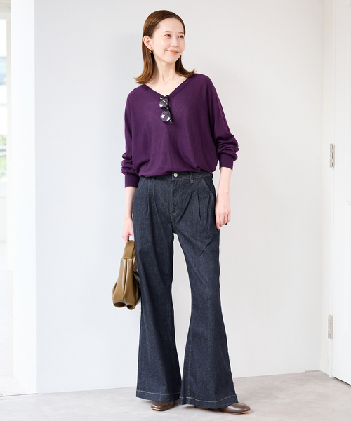 Healthy denim(ヘルシーデニム)の「Healthy DENIM/ヘルシーデニム バギーデニム Radish H68332203(デニムパンツ・レディース・ブルー/ネイビー・23cm/24cm/25cm)」の18枚目の写真