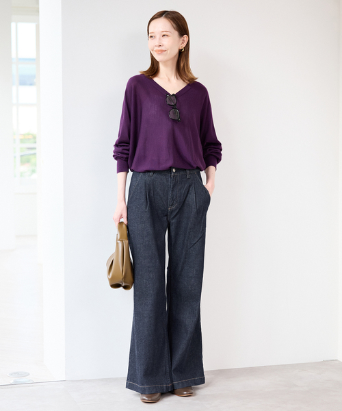 Healthy denim(ヘルシーデニム)の「Healthy DENIM/ヘルシーデニム バギーデニム Radish H68332203(デニムパンツ・レディース・ブルー/ネイビー・23cm/24cm/25cm)」の19枚目の写真