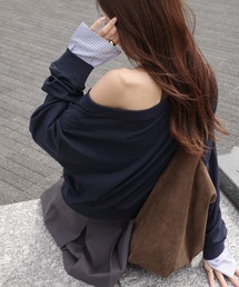 レイヤード風オフショルトップス