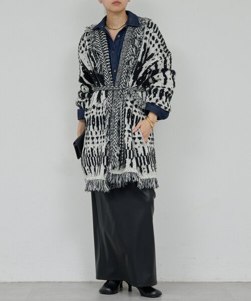 GALLARDAGALANTE（ガリャルダガランテ）の「【25th記念アイテム】フリンジニットガウン（カーディガン/ボレロ・レディース・ベージュ/ホワイト・FREE）」の22枚目の写真