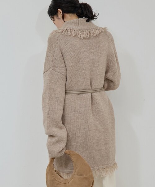 GALLARDAGALANTE（ガリャルダガランテ）の「【25th記念アイテム】フリンジニットガウン（カーディガン/ボレロ・レディース・ベージュ/ホワイト・FREE）」の16枚目の写真