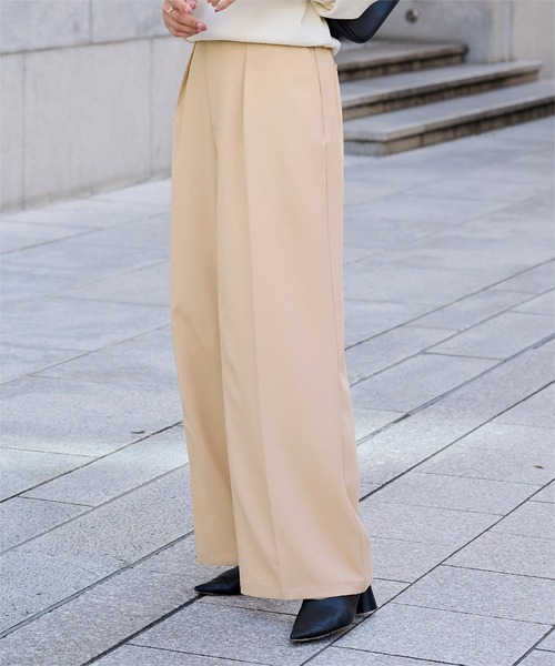 UR'S(ユアーズ)の「シークレットラインワイドパンツ(その他パンツ・レディース・ブラック/ネイビー/ベージュ・L/M/S)」の9枚目の写真