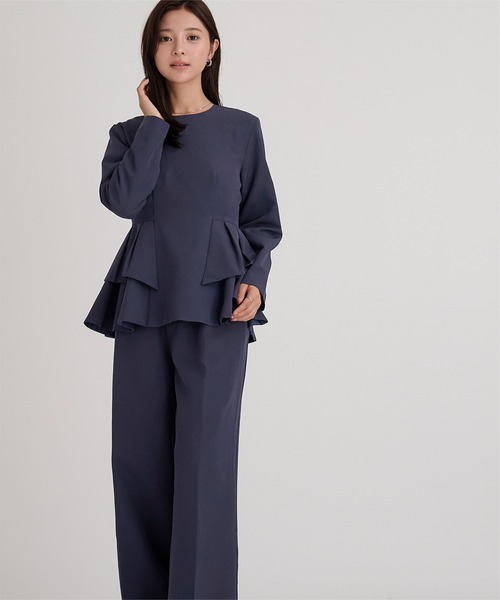 UR'S(ユアーズ)の「シークレットラインワイドパンツ(その他パンツ・レディース・ブラック/ネイビー/ベージュ・L/M/S)」の14枚目の写真