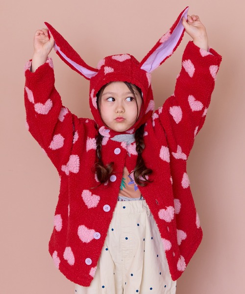 MARKEY'S(마르키즈)의 「자가드 보아 재킷(블루존)」｜레드