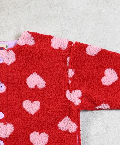 MARKEY'S(マーキーズ)の「ジャガードボアジャケット(ブルゾン・キッズ・レッド/ベージュ/ライトブルー/ブラック/ブルー/オフホワイト・80/90/100/110/120/130)」の9枚目の写真