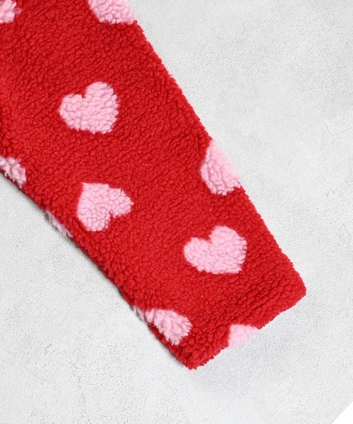 MARKEY'S(マーキーズ)の「ジャガードボアジャケット(ブルゾン・キッズ・レッド/ベージュ/ライトブルー/ブラック/ブルー/オフホワイト・80/90/100/110/120/130)」の11枚目の写真