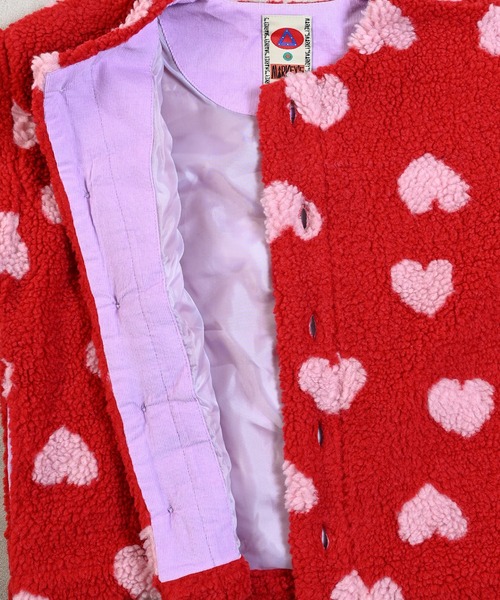 MARKEY'S(マーキーズ)の「ジャガードボアジャケット(ブルゾン・キッズ・レッド/ベージュ/ライトブルー/ブラック/ブルー/オフホワイト・80/90/100/110/120/130)」の12枚目の写真