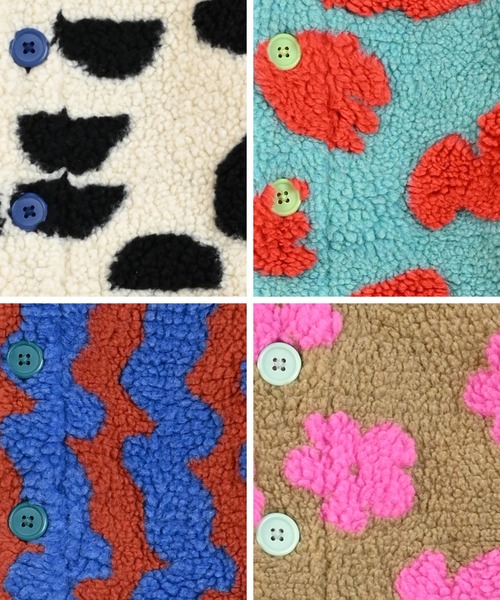 MARKEY'S(マーキーズ)の「ジャガードボアジャケット(ブルゾン・キッズ・レッド/ベージュ/ライトブルー/ブラック/ブルー/オフホワイト・80/90/100/110/120/130)」の16枚目の写真