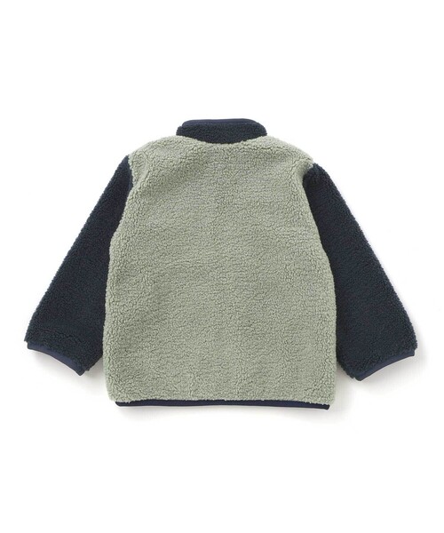 SLAP SLIP（スラップスリップ）の「恐竜ショベルカーパッチボアジャケット(80~130cm)（ブルゾン・キッズ・グリーン系その他/ベージュ系その他・90cm/100cm/80ｃｍ/130cm/110cm/120cm）」の16枚目の写真