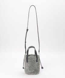 ボア筒型ショルダーバッグ