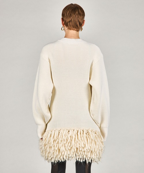 PRANK PROJECT(プランクプロジェクト)の「ハンドフリンジニットカーディガン / Hand-Fringed Knit Cardigan(カーディガン/ボレロ・レディース・ホワイト/ブラック・FREE)」の22枚目の写真