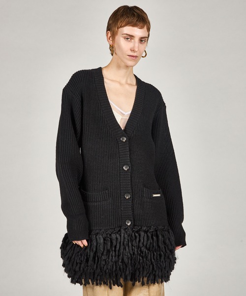 ハンドフリンジニットカーディガン / Hand-Fringed Knit Cardigan