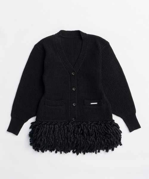 ハンドフリンジニットカーディガン / Hand-Fringed Knit Cardigan