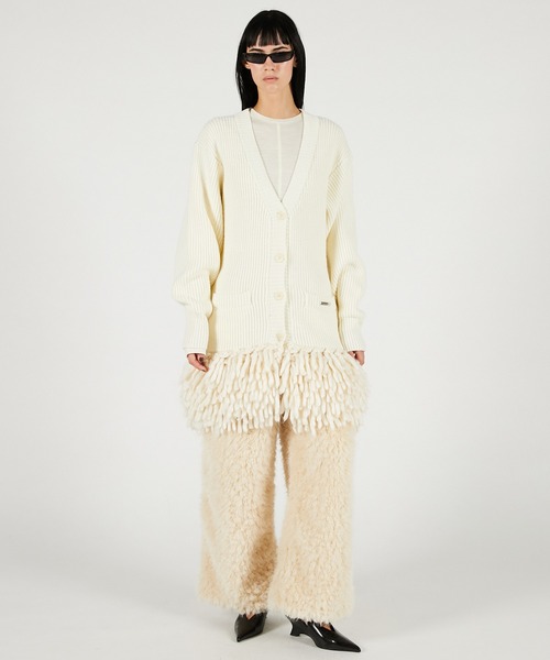 PRANK PROJECT(プランクプロジェクト)の「ハンドフリンジニットカーディガン / Hand-Fringed Knit Cardigan(カーディガン/ボレロ・レディース・ホワイト/ブラック・FREE)」の17枚目の写真