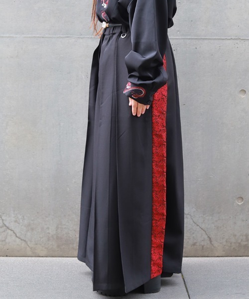 REZEN（リゼン）の「ジャガード切替袴パンツ（その他パンツ・メンズ・ローズ/ブラック/ブルーパープル・SMALL/MEDIUM）」の14枚目の写真