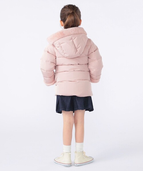 SHIPS（シップス）の「SHIPS KIDS:100～130cm /〈撥水/手洗い可能〉ミディアム丈 リサイクル ダウン フーディー（ダウンジャケット/コート・キッズ・ネイビー/ピンク・100/110/120/130）」の11枚目の写真