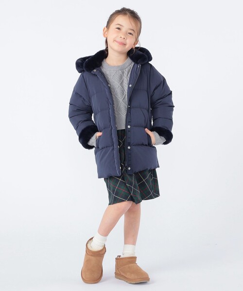 SHIPS（シップス）の「SHIPS KIDS:100～130cm /〈撥水/手洗い可能〉ミディアム丈 リサイクル ダウン フーディー（ダウンジャケット/コート・キッズ・ネイビー/ピンク・100/110/120/130）」の20枚目の写真