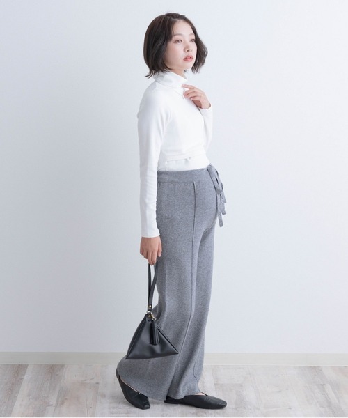 SweetMommy（スウィートマミー）の「【ZOZO限定】センターピンタック ニットワイドパンツ [マタニティ　産前産後]（マタニティウェア/グッズ・レディース・ホワイト/グレー・FREE）」の12枚目の写真