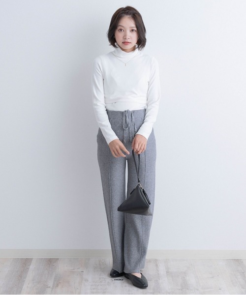 SweetMommy（スウィートマミー）の「【ZOZO限定】センターピンタック ニットワイドパンツ [マタニティ　産前産後]（マタニティウェア/グッズ・レディース・ホワイト/グレー・FREE）」の13枚目の写真