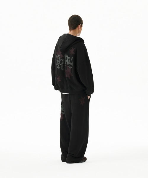 mahagrid/マハグリッド』 PRAY APPLIQUE SWEAT PANT/アップリケ