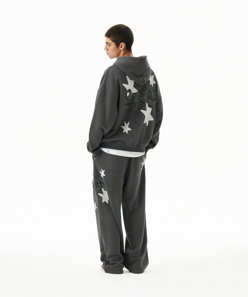MAHAGRID(マハグリッド)の「『mahagrid/マハグリッド』 PRAY APPLIQUE SWEAT PANT/アップリケデザインスウェットパンツ(スウェットパンツ・レディース・チャコールグレー/ブラック/グレー・M)」の11枚目の写真