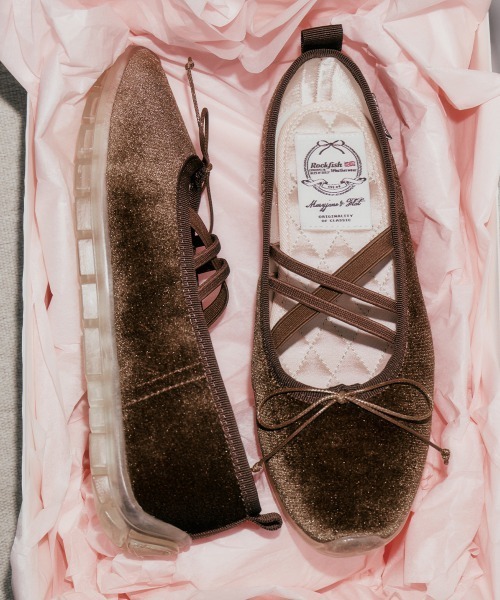 セール】BELLA CROSS BANDING FLATS(PEBBLE SOLE)（バレエシューズ