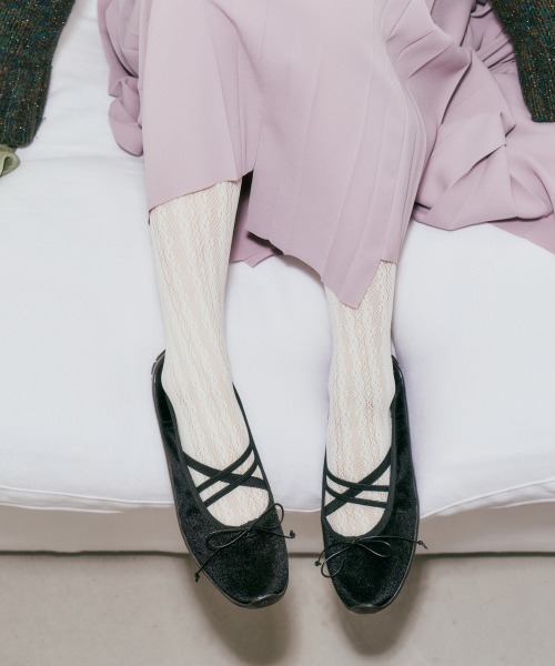 ROCKFISH WEATHERWEAR（ロックフィッシュウェザーウェア）の「BELLA CROSS BANDING FLATS(PEBBLE SOLE)（バレエシューズ・レディース・ブラック/ブラック系/ネイビー/ブラウン/クリーム/ピンク・23.0cm/23.5cm/24.0cm/24.5cm/25.0cm）」の16枚目の写真